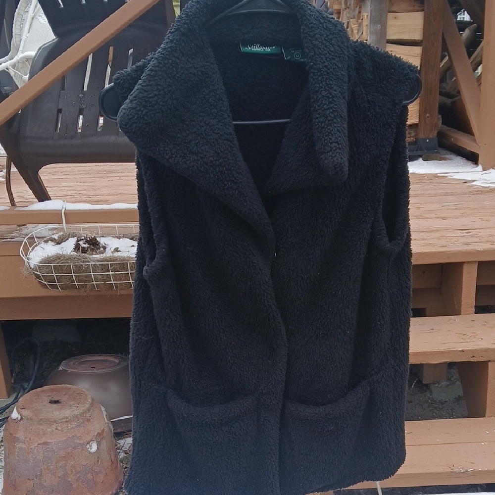 Women's Black Teddy Vest by Woolrich